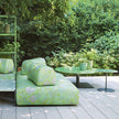 Modern Strap Outdoor Side Table by Paola Lenti with Unique Enamelled Copper Top Casa Design Group