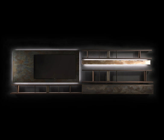 High End Style Set Bookshelves by Henge  Casa Design Group