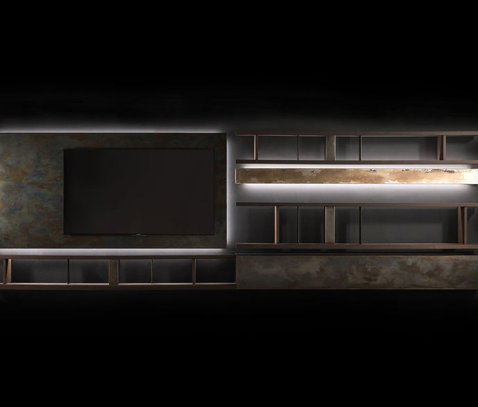 High End Style Set Bookshelves by Henge  Casa Design Group