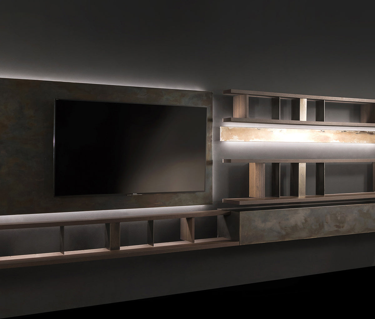 High End Style Set Bookshelves by Henge  Casa Design Group