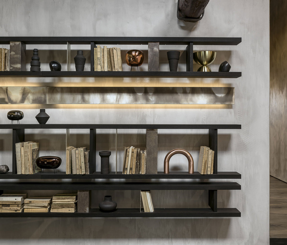 High End Style Set Bookshelves by Henge  Casa Design Group