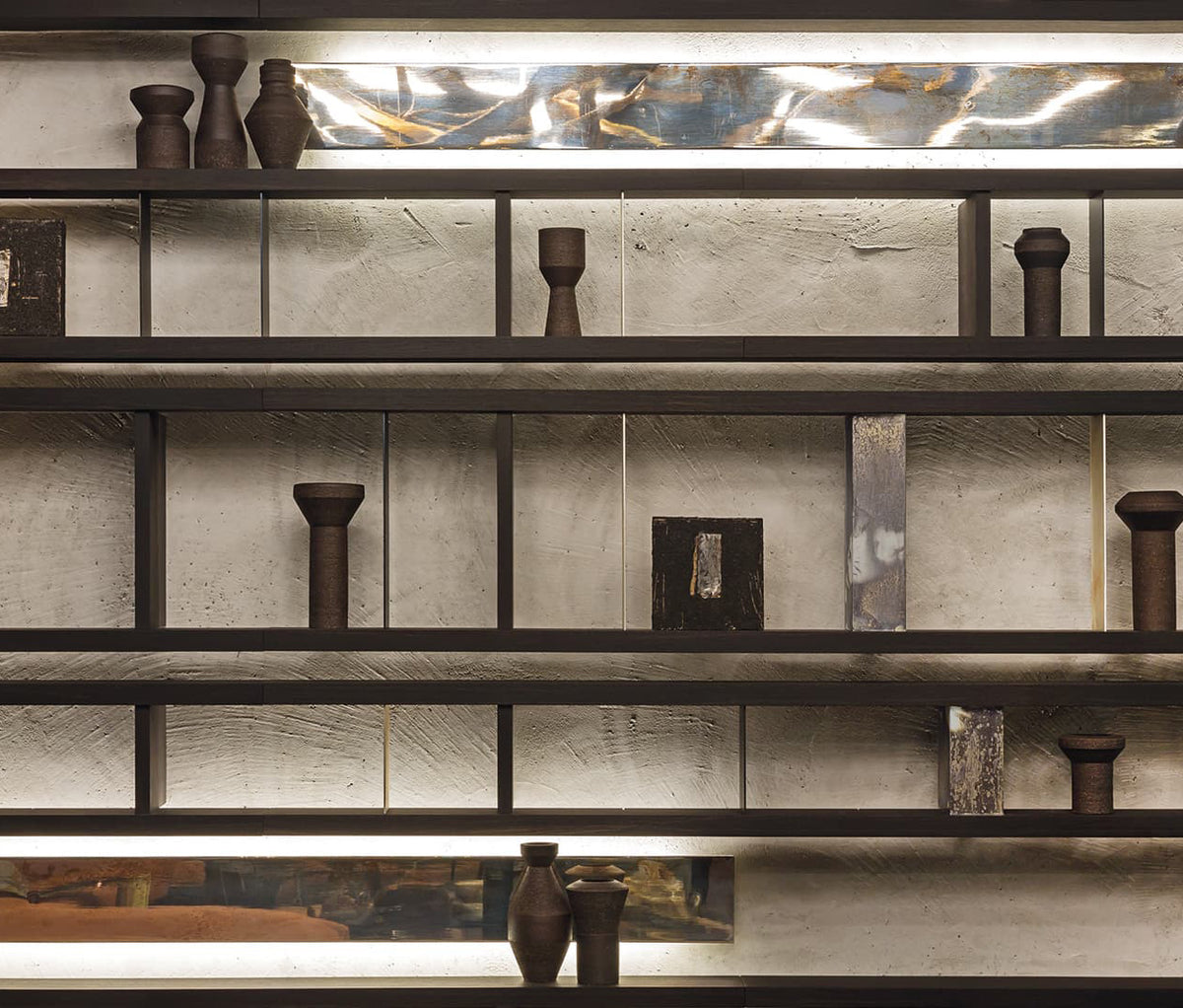 High End Style Set Bookshelves by Henge  Casa Design Group