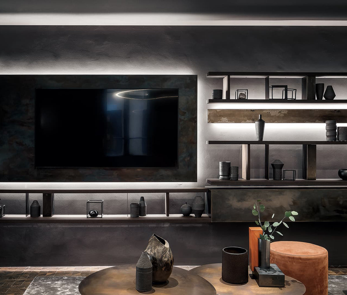 High End Style Set Bookshelves by Henge  Casa Design Group
