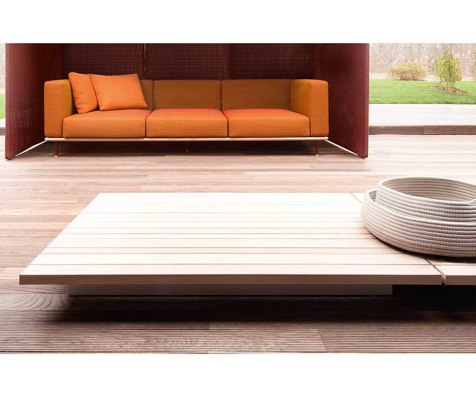 Sunset Wooden Outdoor Coffee Table by Paola Lenti Casa Design Group