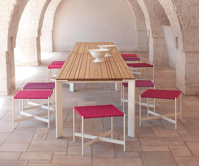 Elegant Sunset Outdoor Dining Table by Paola Lenti Casa Design Group