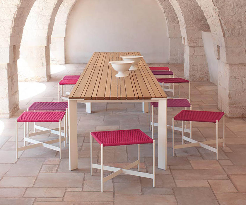 Elegant Sunset Outdoor Dining Table by Paola Lenti Casa Design Group