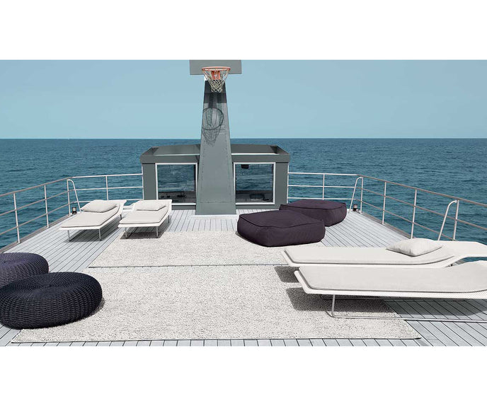 Luxury Surf Outdoor Sun Bed by Paola Lenti Featuring Adjustable Backrest Casa Design Group
