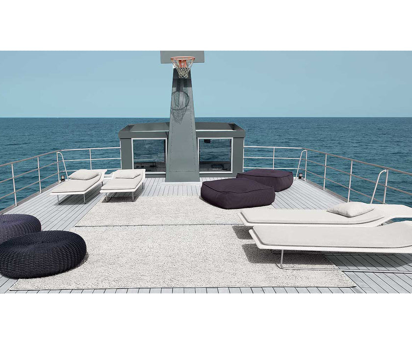 Luxury Surf Outdoor Sun Bed by Paola Lenti Featuring Adjustable Backrest Casa Design Group