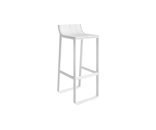 High end Flat Stool with Backrest by Gandia Blasco Casa Design