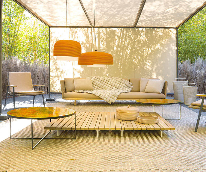 Contemporary Taiki Outdoor Suspension Lamp by Paola Lenti Perfect for Outdoor Spaces Casa Design Group