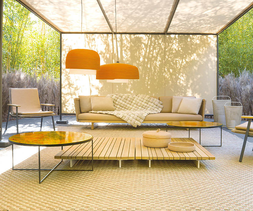 Contemporary Taiki Outdoor Suspension Lamp by Paola Lenti Perfect for Outdoor Spaces Casa Design Group