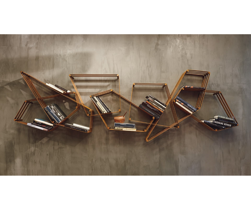 High End Tangram Shelf by Henge Casa Design Group