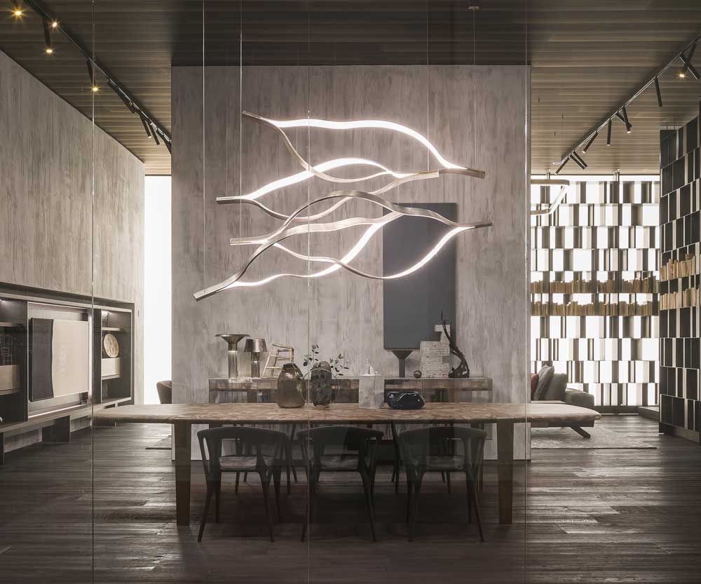 High End Tape Light Suspension by Henge Casa Design Group