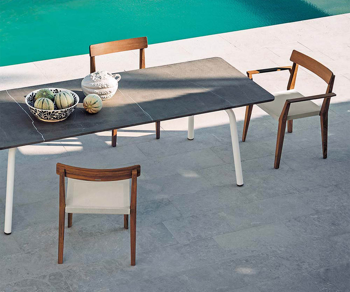 Modern Teka 171 Dining Chair by Roda | Contemporary Outdoor Teak Chair | Casa Design Group