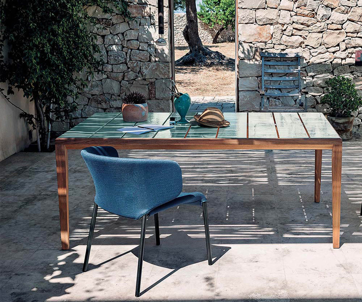 Contemporary Teka 173 Outdoor Teak Dining Table by Roda | Casa Design Group