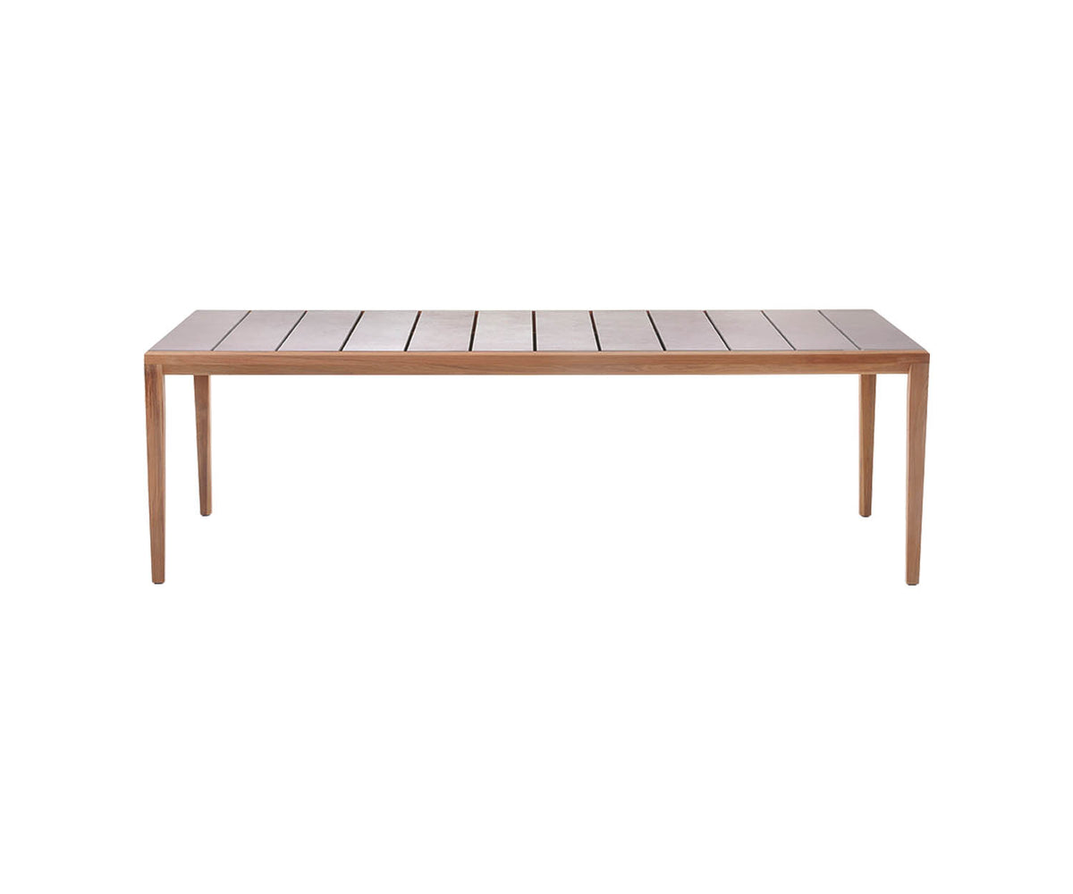 Contemporary Teka 174 Teak Outdoor Dining Table by Roda | Casa Design Group