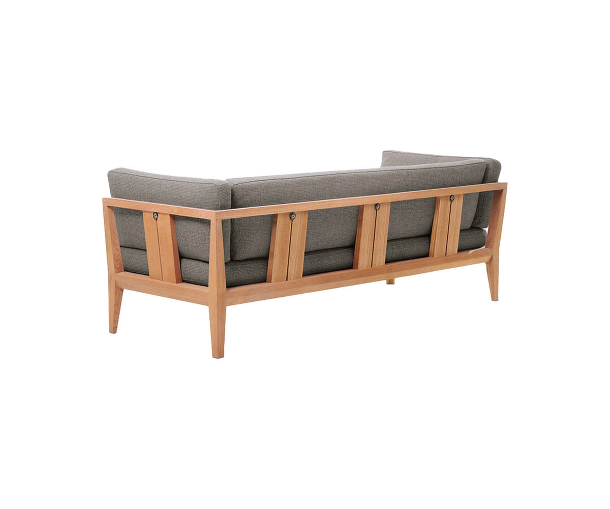 Luxury Teka Outdoor Sofa by Roda with Teak Frame and Cushions | Casa Design Group