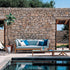 Luxury Teka Outdoor Sofa by Roda with Teak Frame and Cushions | Casa Design Group