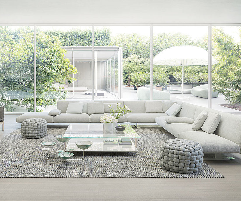 High-end Tobit Outdoor Pouf by Paola Lenti for Outdoor Comfort Casa Design Group