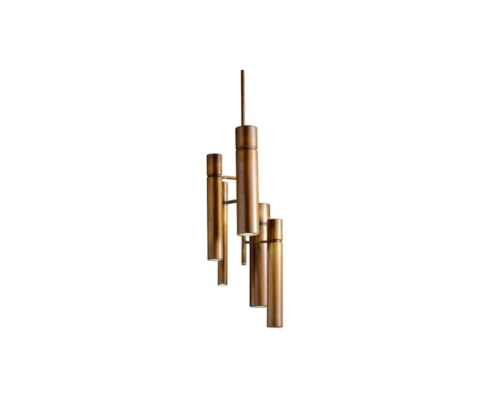 High End Tubular Light Pendant by Henge Casa Design Group