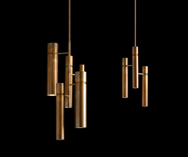 High End Tubular Light Pendant by Henge Casa Design Group