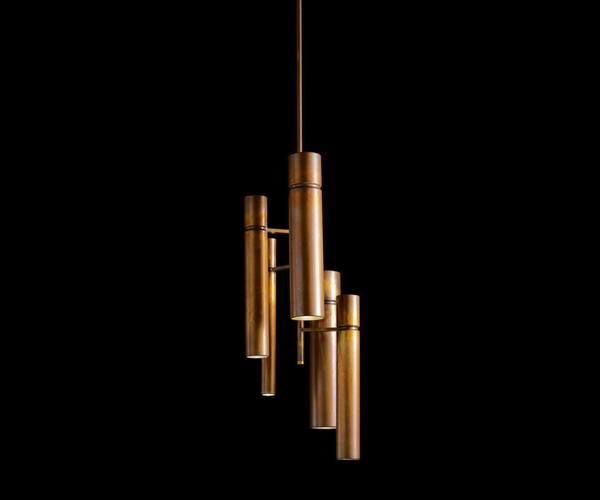 High End Tubular Light Pendant by Henge Casa Design Group