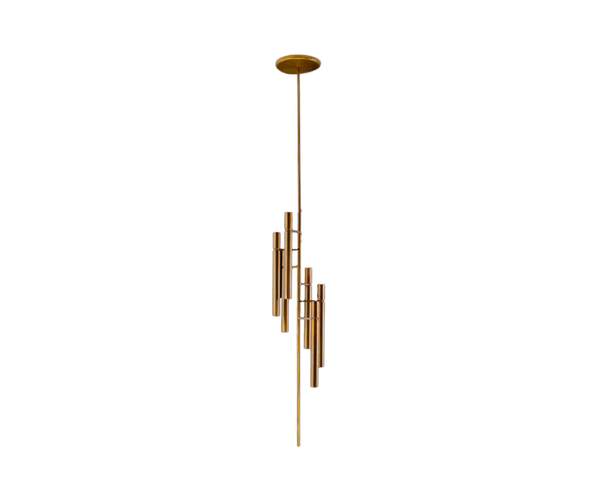 High End Tubular Light Pendant by Henge Casa Design Group