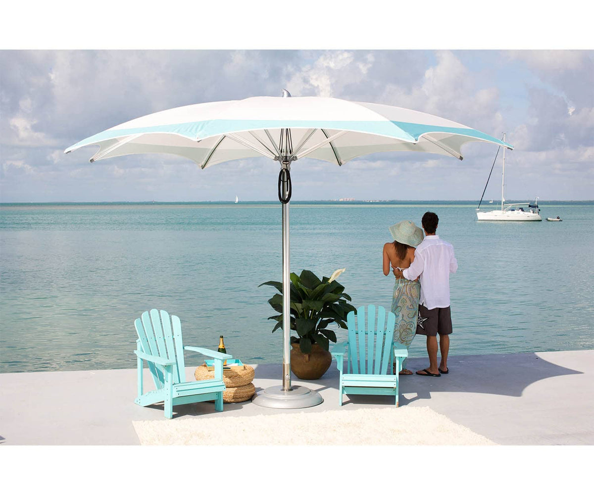 Modern curved marine-grade umbrella by Tuuci Ocean Master Max | Casa Design Group