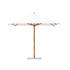 Marine-grade teak umbrella by Tuuci Ocean Master Max Nautical Teak Casa Design Group