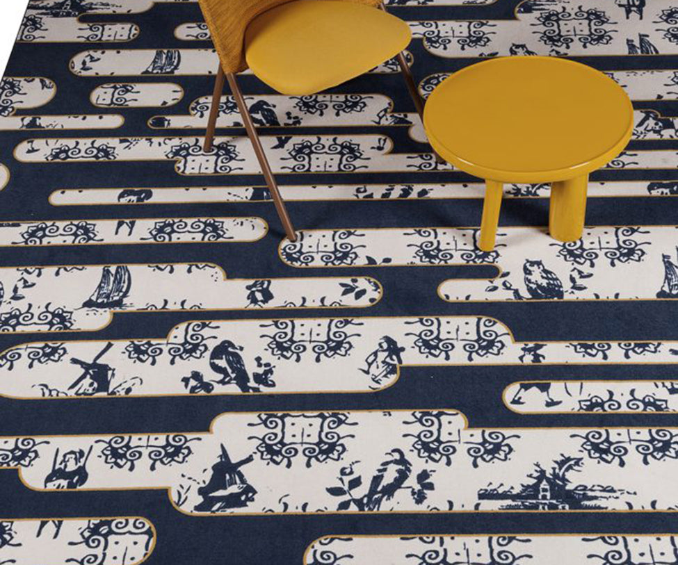 Dutch Sky Blue Rug Moooi 