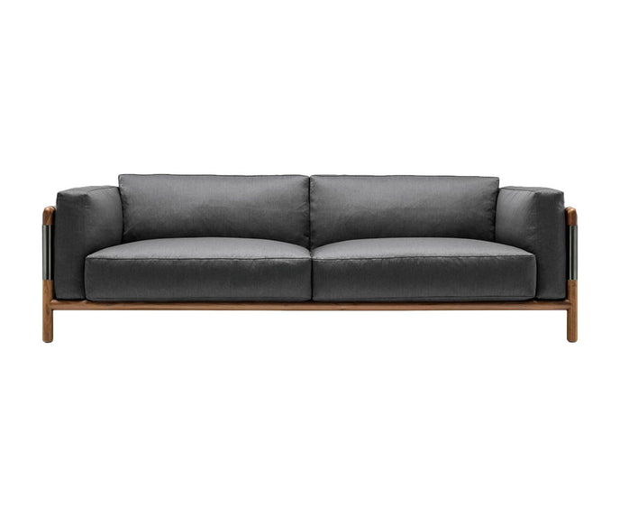 Urban Sofa by Giorgetti featuring Canaletto walnut construction, goose-down cushions, and contemporary Italian design | Casa Design Group