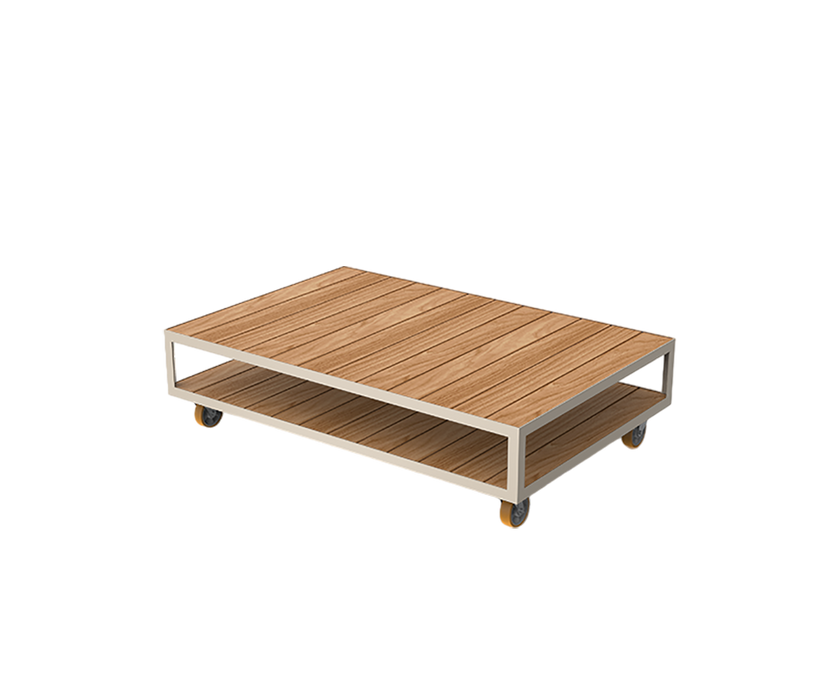 Vineyard Rectasngular Coffee Table With Wheels | Vondom