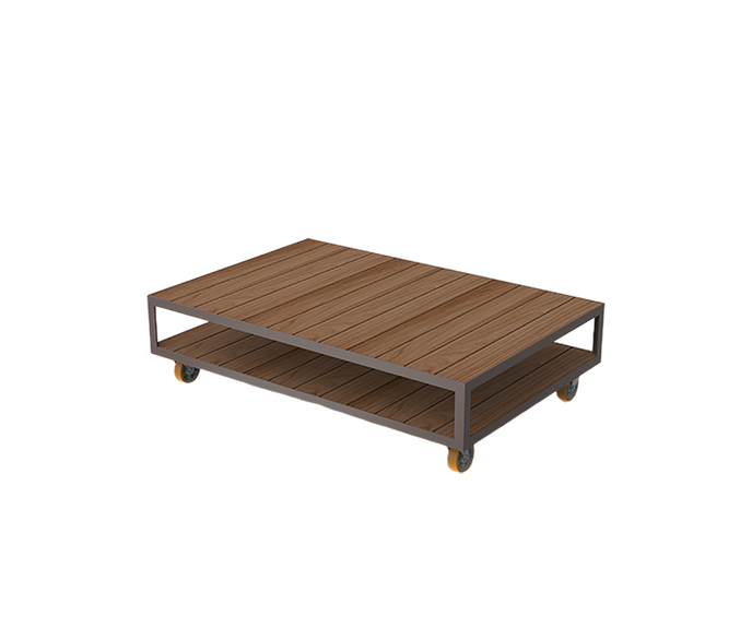 Vineyard Rectasngular Coffee Table With Wheels | Vondom