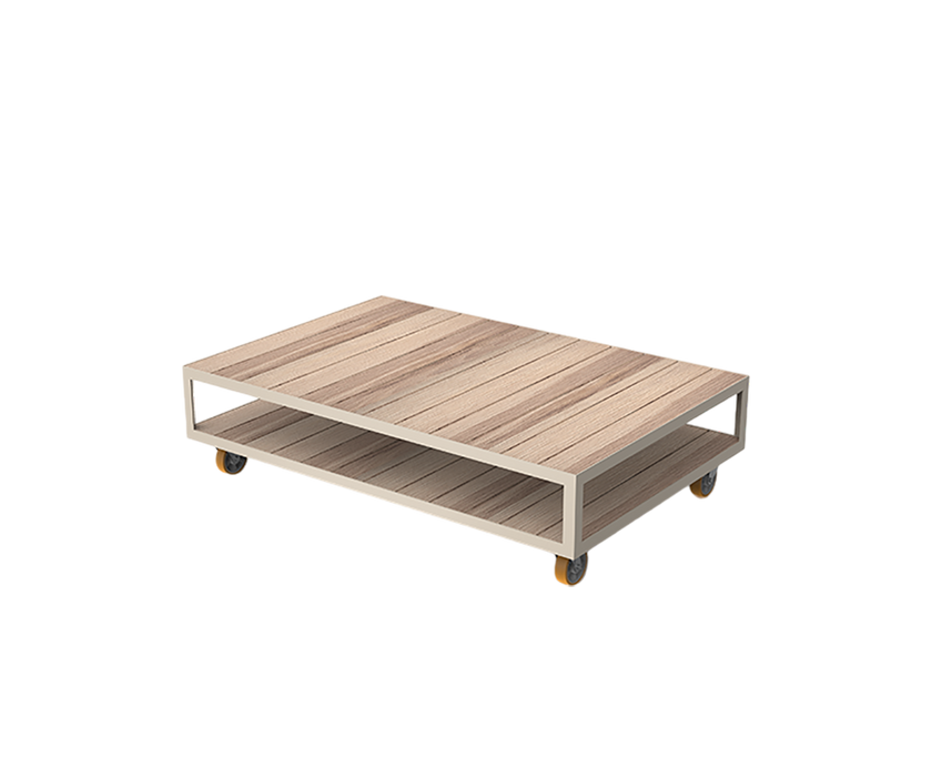 Vineyard Rectasngular Coffee Table With Wheels | Vondom
