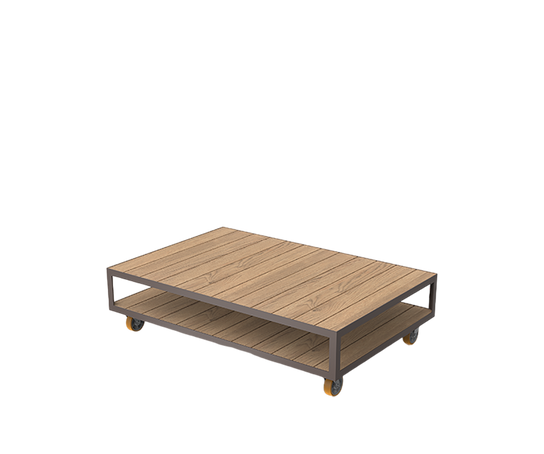 Vineyard Rectasngular Coffee Table With Wheels | Vondom