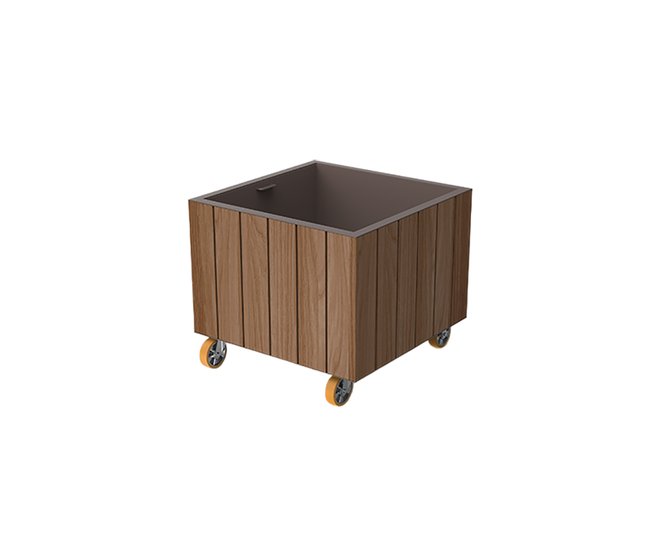 Vineyard Square Planter With Wheels | Vondom