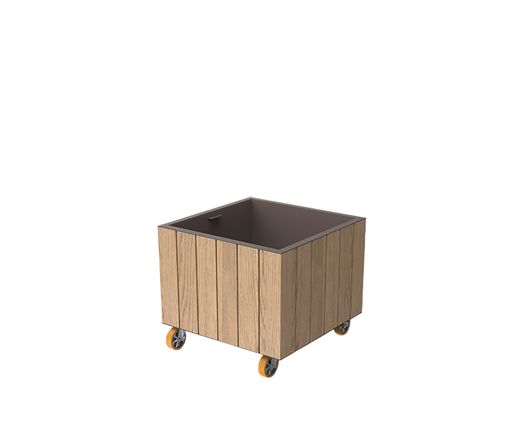 Vineyard Square Planter With Wheels | Vondom