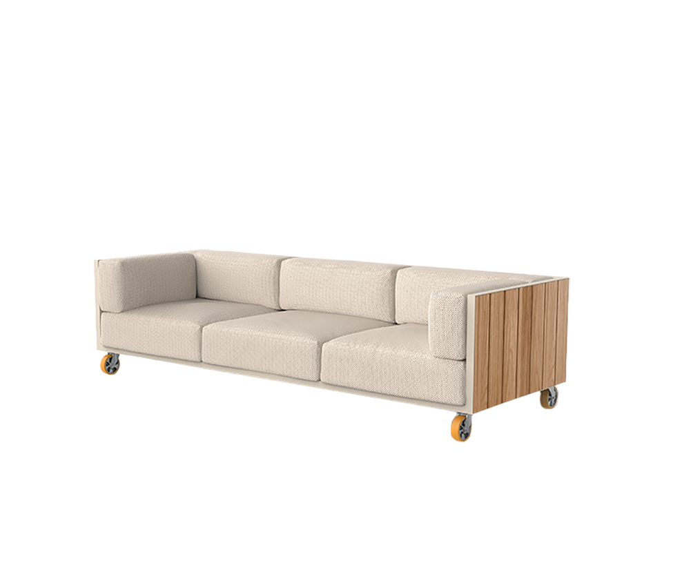 Vineyard 3 Seater Sofa With Wheels | Vondom