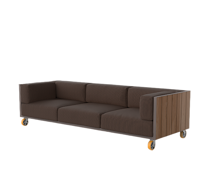 Vineyard 3 Seater Sofa With Wheels | Vondom
