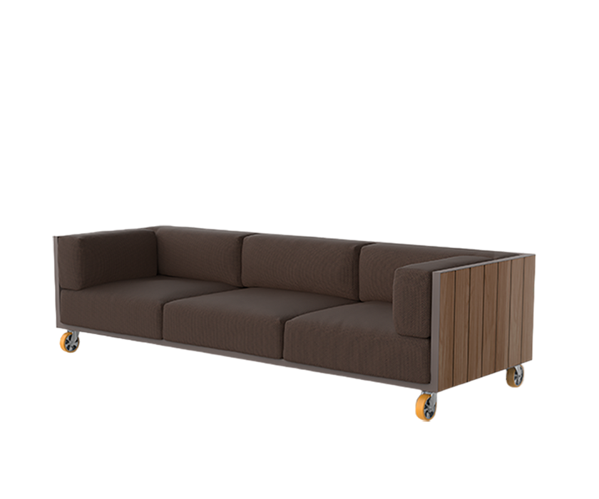Vineyard 3 Seater Sofa With Wheels | Vondom