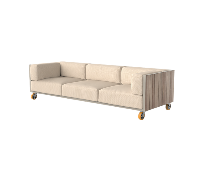 Vineyard 3 Seater Sofa With Wheels | Vondom