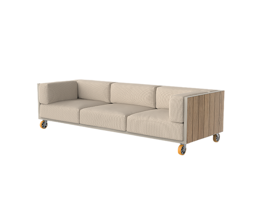 Vineyard 3 Seater Sofa With Wheels | Vondom