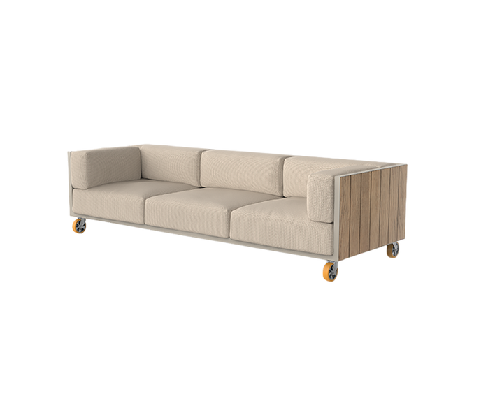 Vineyard 3 Seater Sofa With Wheels | Vondom
