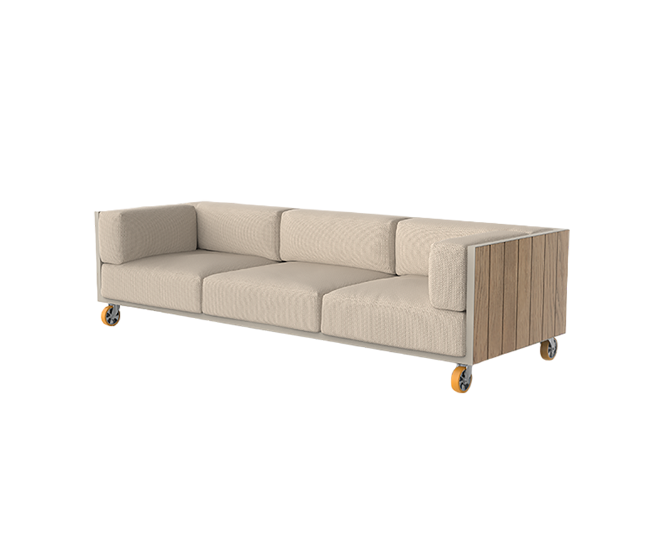 Vineyard 3 Seater Sofa With Wheels | Vondom