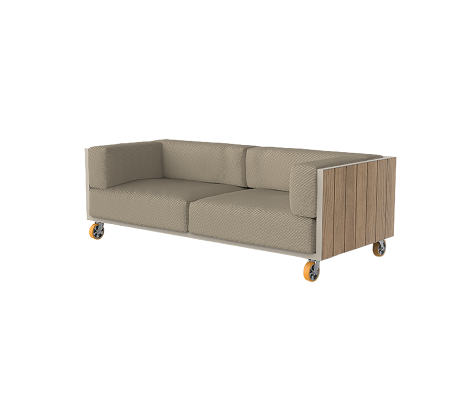 Vineyard 2 Seater Sofa With Wheel | Vondom