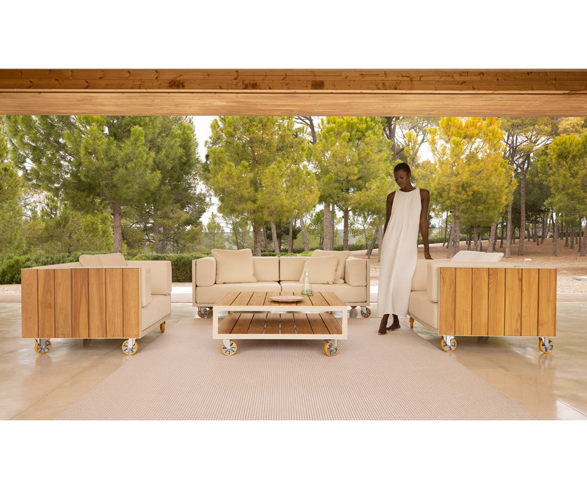 Vineyard 3 Seater Sofa With Wheels | Vondom