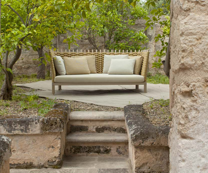 Luxury Wabi Outdoor Sofa by Paola Lenti for Modern Outdoor Living Casa Design Group