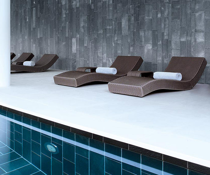 Luxury Wave Outdoor Chaise Lounge by Paola Lenti for Ultimate Comfort Casa Design Group