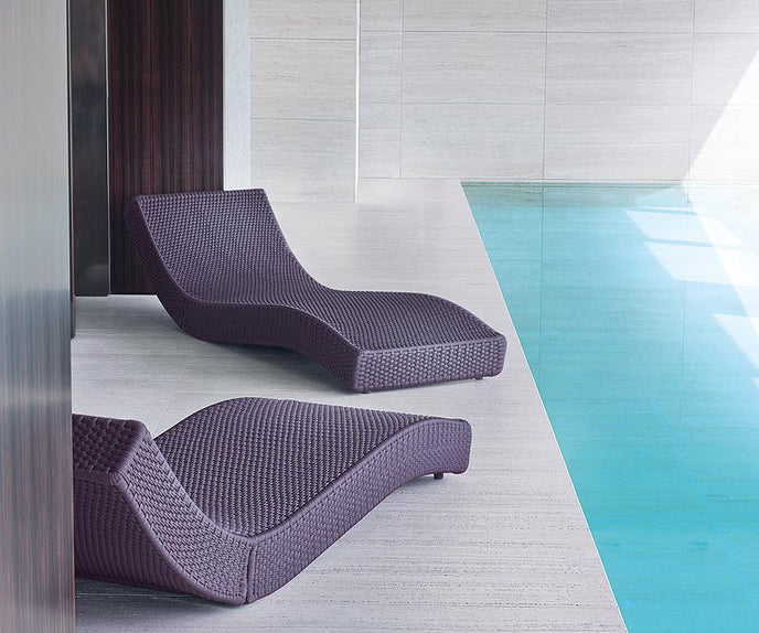 Luxury Wave Outdoor Chaise Lounge by Paola Lenti for Ultimate Comfort Casa Design Group