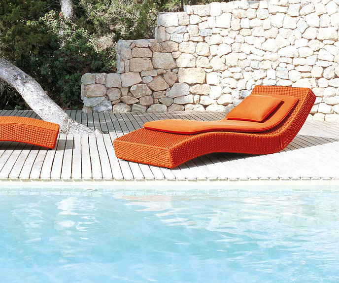 Luxury Wave Outdoor Chaise Lounge by Paola Lenti for Ultimate Comfort Casa Design Group